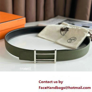 Hermes Rider belt buckle & Leather strap 32 mm 01 2023